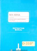 Okuma-Okuma MX-40HA, OSP7000M Operations and Maintenance Manual 1997-MX-40HA-OSP7000M-01